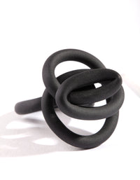 Matte Black Knot Ring - link has visual effect only