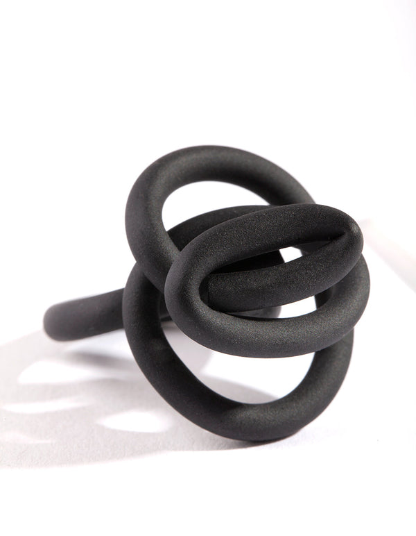 Matte Black Knot Ring