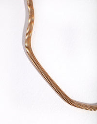 Gold Plated 35cm Flat Snake Necklace - link has visual effect only
