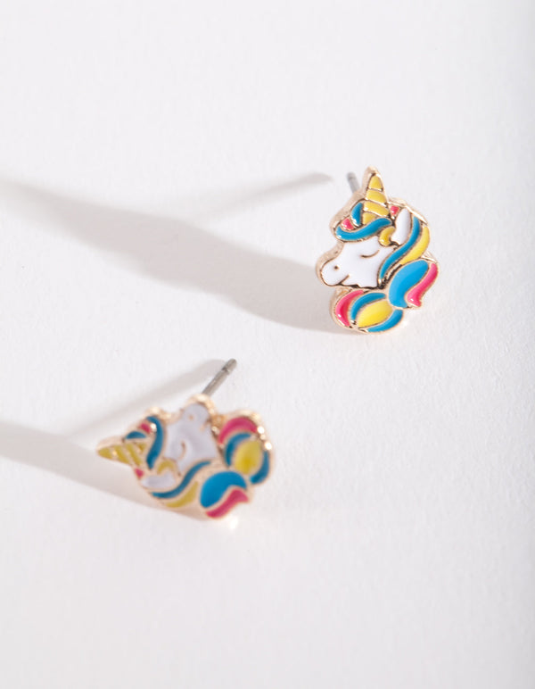 Kids Rainbow Unicorn Earrings