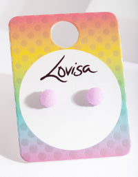 Kids Lilac Textured Earrings - link has visual effect only