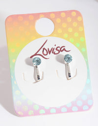 Kids Clip-On Blue Diamante Earrings - link has visual effect only