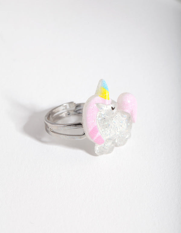 Kids Glitter Unicorn Ring