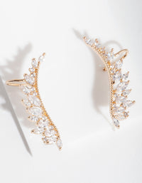 Gold Boho Cubic Zirconia Ear Climber - link has visual effect only