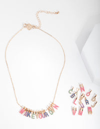 Kids Gold Glitter Make Your Own Necklace - link has visual effect only