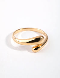 Gold-Plated Sterling Silver Statement Twist Band Ring - link has visual effect only