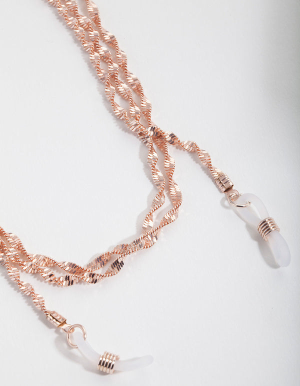 Rose Gold Twist Sunglasses Chain Lovisa