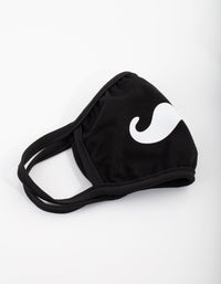 Black Moustache Face Mask - link has visual effect only