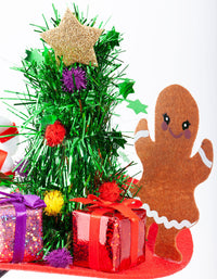 Xmas Fabric Gingerbread Man Party Headband - link has visual effect only