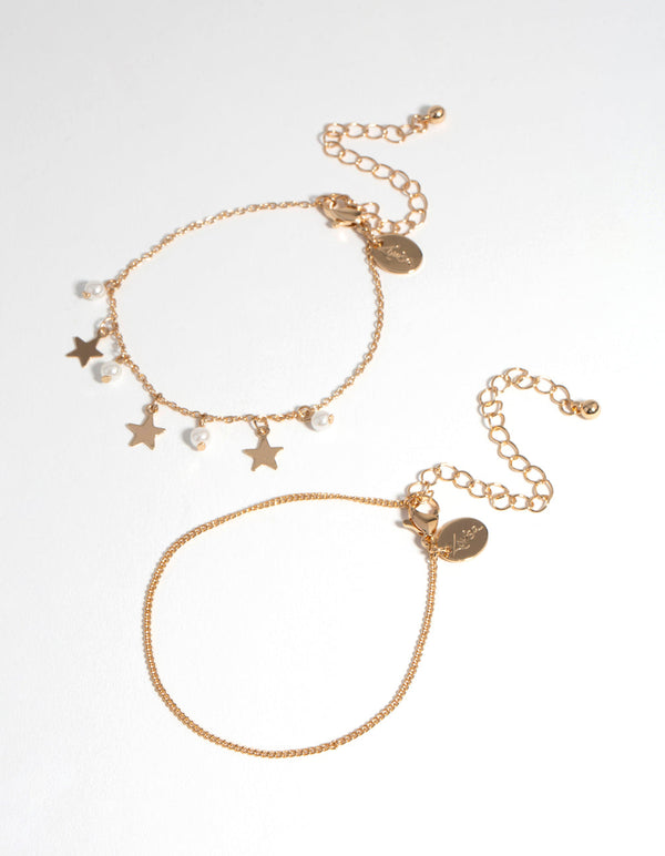 Gold Star Charm Pack Bracelet