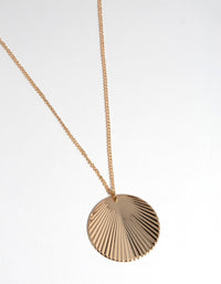 Gold Textured Coin Drop Necklace - link has visual effect only