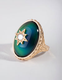 Gold Celestial Mood Ring - link has visual effect only