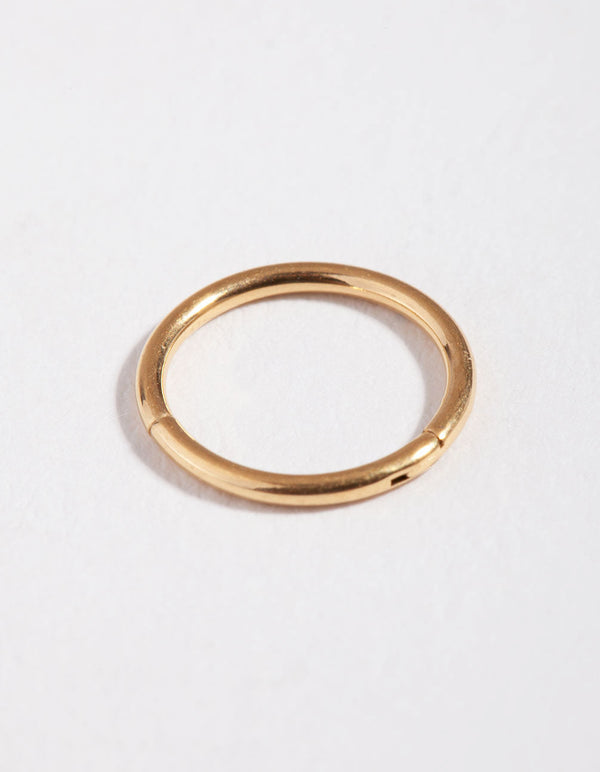 Gold Titanium Fine Clicker Ring