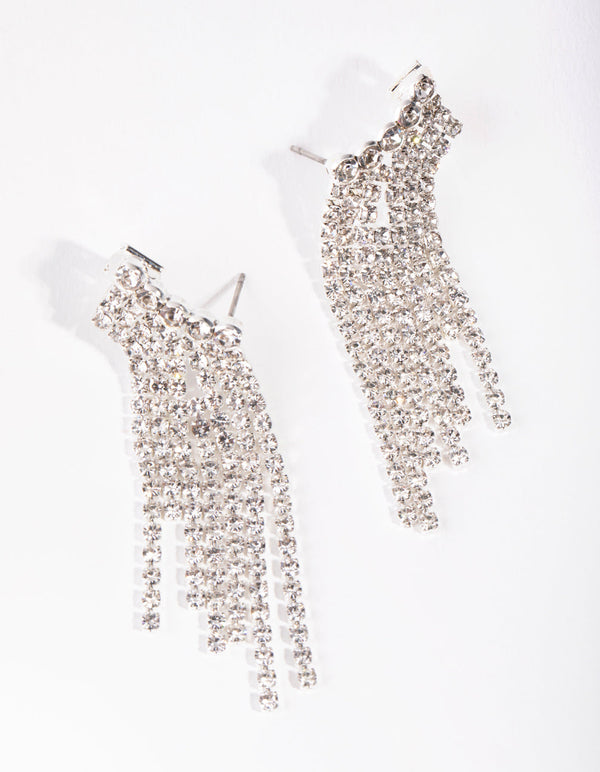 Silver Cupchain Crawler Earrings