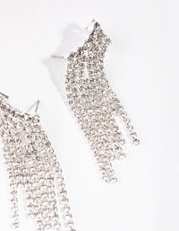 Silver Cupchain Crawler Earrings - link has visual effect only