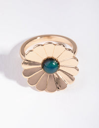 Gold Mood Flower Ring - link has visual effect only