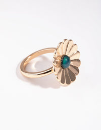 Gold Mood Flower Ring - link has visual effect only
