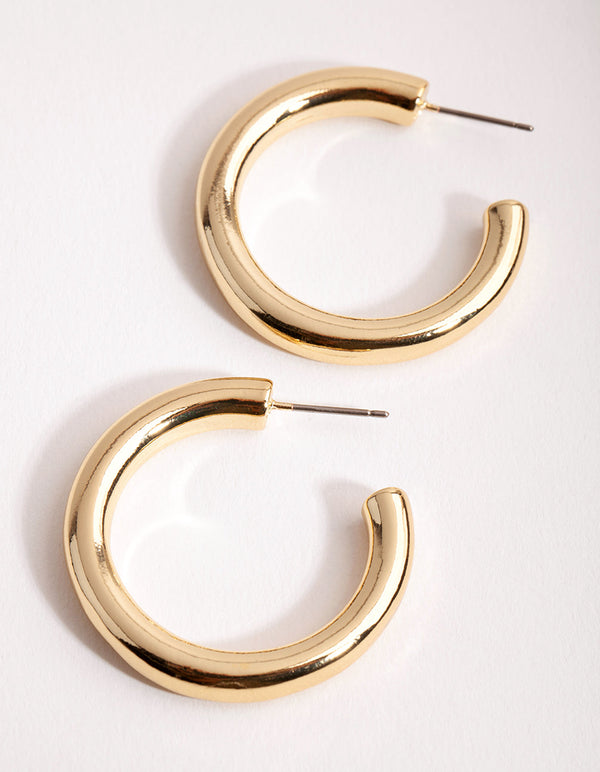 Gold Large Open Hoop Earrings