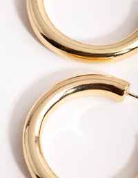 Gold Large Open Hoop Earrings - link has visual effect only