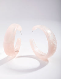 Acrylic Cloudy Hoop Earrings - link has visual effect only