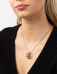 Gold Plated Swirl Pendant - link has visual effect only