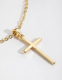 Gold Plated 45cm Cross Necklace - link has visual effect only