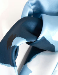 Blue Splatter Bandana Hair Scarf - link has visual effect only