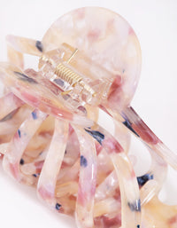 Acetate Pink Marble Wide Clip - link has visual effect only