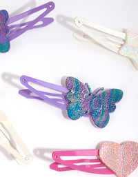 Kids Matte Multicoloured Ombre Motif Snap Clips - link has visual effect only