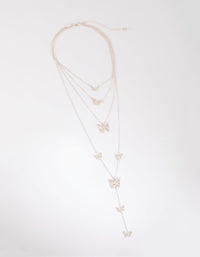 Silver Butterfly Layered Neclace - link has visual effect only