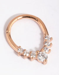 Rose Gold Surgical Steel Crystal Clicker - link has visual effect only