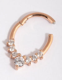 Rose Gold Surgical Steel Crystal Clicker - link has visual effect only