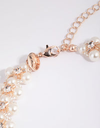 Rose Gold Diamante & Pearl Choker - link has visual effect only