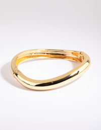 Gold Plated Wave Bangle - link has visual effect only