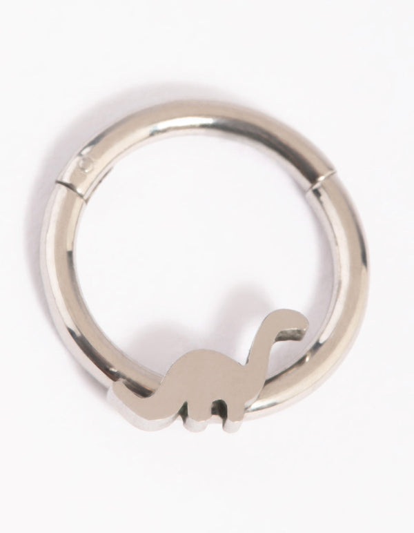 Surgical Steel Dinosaur Clicker Ring