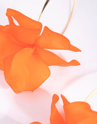Orange Frosted Flower Drop Earrings - link has visual effect only