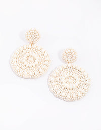 Natural Beaded Drop Earrings - link has visual effect only