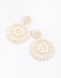 Natural Beaded Drop Earrings - link has visual effect only