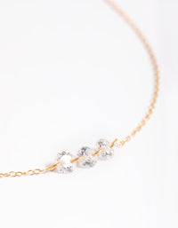 Gold Plated Sterling Silver Crystal Necklace - link has visual effect only
