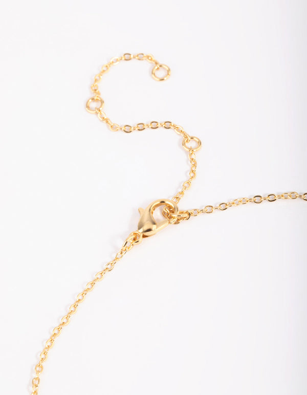 Gold Plated Freshwater Pearl & Rose Quartz Charm Necklace - Lovisa