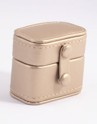 Small Gold Faux Leather Ring Box - link has visual effect only