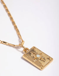 Gold Plated Disc Pendant Layered Necklace - link has visual effect only