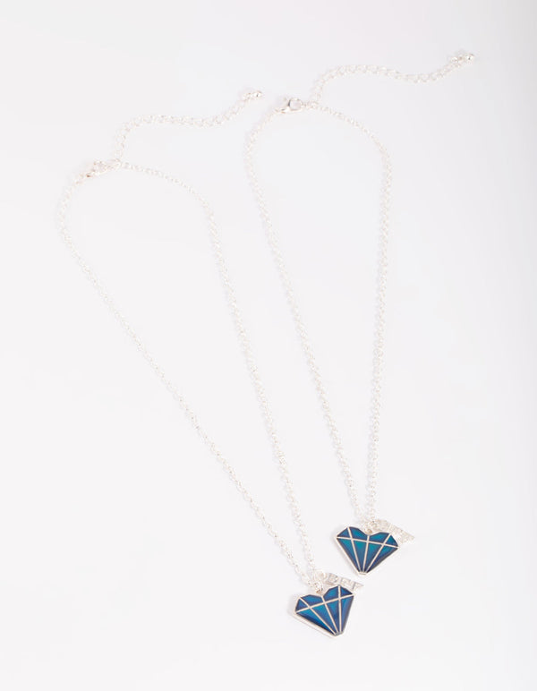 Kids Heart Mood Best Friend Necklace Set