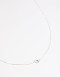 Sterling Silver Cubic Zirconia Necklace - link has visual effect only