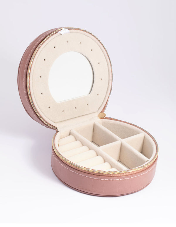 Blush Round Jewellery Box