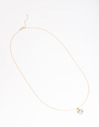 Gold Plated Sterling Silver Cubic Zirconia Heart Necklace - link has visual effect only