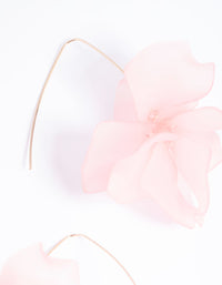 Pink Frosted Flower Drop Earrings - link has visual effect only