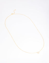 Gold Plated Sterling Silver Cubic Zirconia Marquise Trio Necklace - link has visual effect only