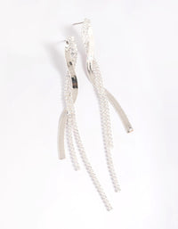 Cubic Zirconia Snake Cupchain Drop Earrings - link has visual effect only