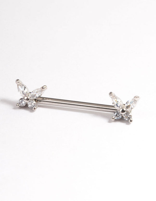 Surgical Steel Butterfly Nipple Bar